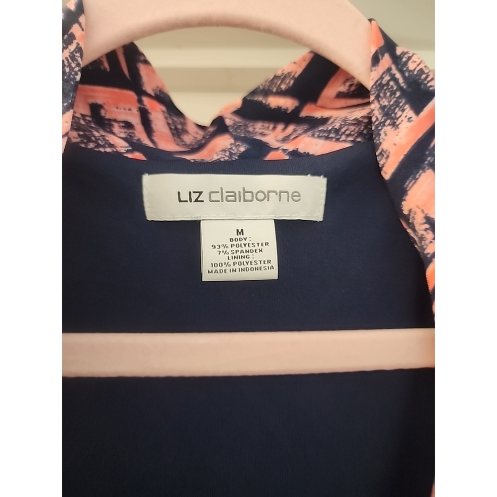 Liz Claiborne Neck Faux Wrap Dress Tie Belt Stretch Office Modest Corporate Lot - Picture 7 of 16